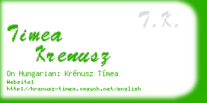 timea krenusz business card